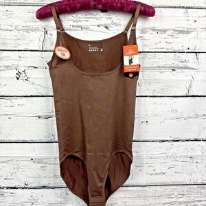 ATT Lady Shapewear Open Bust Body Shaper Panty Bodysuit 🆕[Size large] Brown NEW